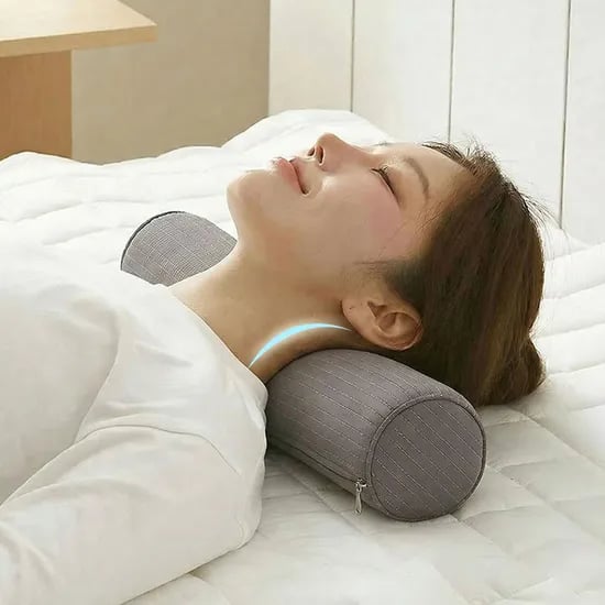 집앤콕 원적외선 베개 원형 일자목 거북목 경추목베개 목디스크 경추베개