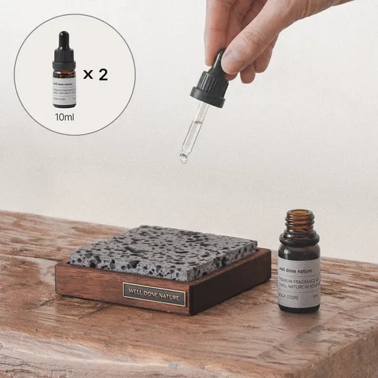 웰던네이처 우디 스톤디퓨저 더블세트 디퓨저오일10ml X 2병 화산석 실내방향제 히노키