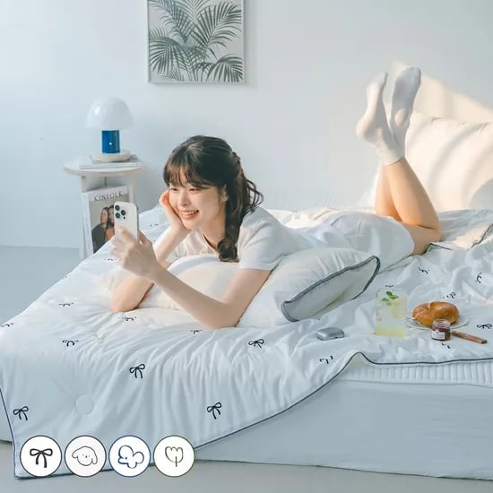 바자르 이불 냉감 시즈닝 소프트 양면 여름 차렵이불 SS