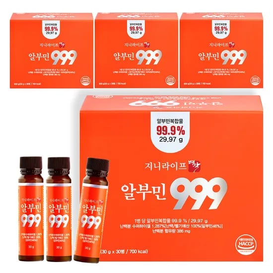 지니라이프 명작 알부민 999 마시는 알부민 30개입, 4개