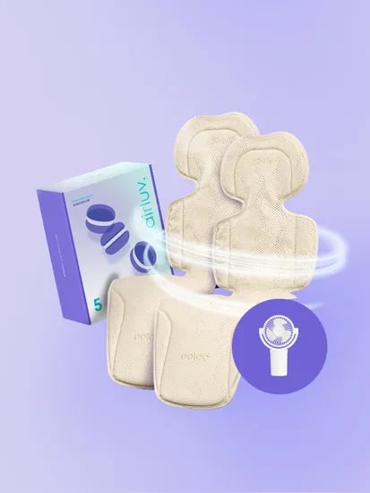 폴레드 에어러브5 마카롱 무선리모콘 통풍 쿨시트 유모차 카시트 라이너 (보조배터리 미포함)