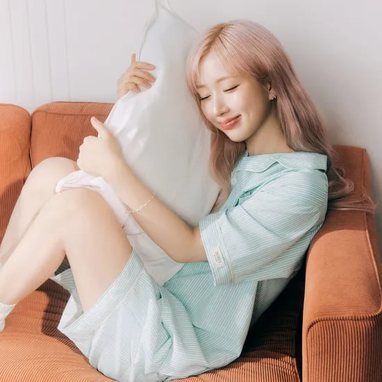 코튼라이크 민티 반팔 카라 커플 잠옷 세트
