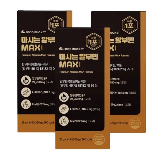 푸드버킷 마시는 알부민 MAX 25g 14포, 3개