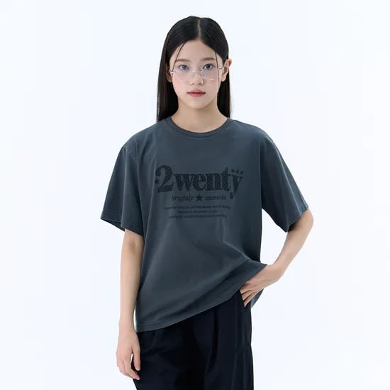 더데이걸 도트 레터 박시 반팔티 TGRA26315