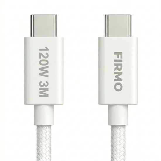 피르모 120W 5A PD C to C타입 초고속충전 케이블 3m, 1개