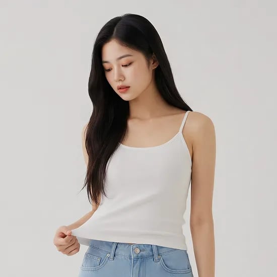 힙핑크 올데이 소프트 모달 볼륨캡 끈나시 (일체형패드)