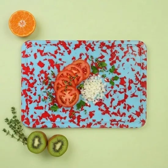 살림오늘 발레 컨페티 UPE 프리미엄 도마 스퀘어홈 35X24.5, 오션루비