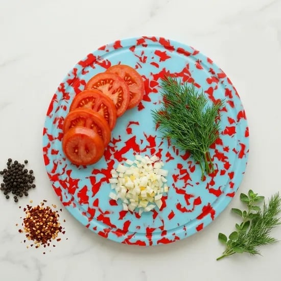 살림오늘 발레 컨페티 UPE 프리미엄 도마 써클홈 30X30, 오션루비