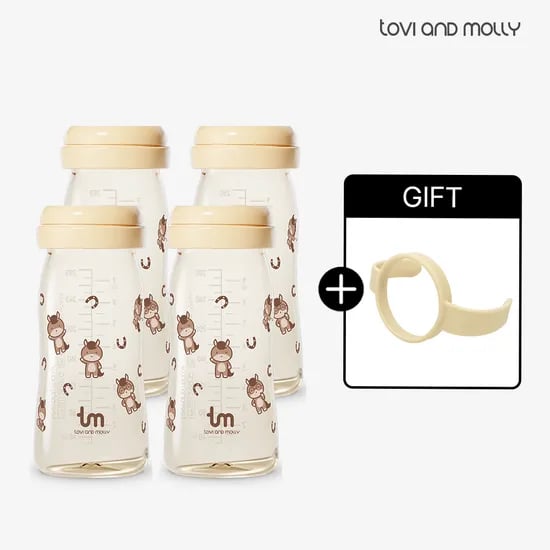 토비앤몰리 PPSU 젖병 -젖꼭지 미포함/ 더블하트 모윰 베베그로우 호환 280ml, 4개, 마리(바닐라)