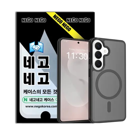 맥세이프 케이스 강력자력 변색방지 내장범퍼 블랙, 갤럭시S26 플러스