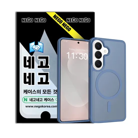 맥세이프 케이스 강력자력 변색방지 내장범퍼 블루, 갤럭시S26