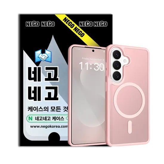 맥세이프 케이스 강력자력 변색방지 내장범퍼 핑크, 갤럭시S26