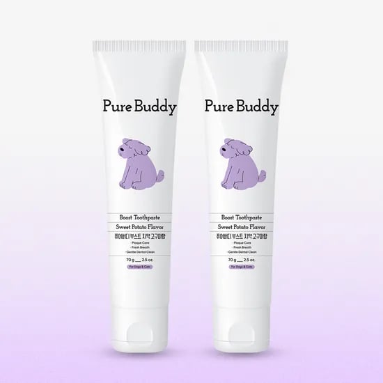퓨어버디 강아지 고양이 부스트 구강관리 치석제거 치약 70g, 2개, 고구마향