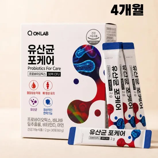 3+1 유산균포케어 장까지가는 유산균 혈당 예민한장에 좋은 당케어 30포, 4개