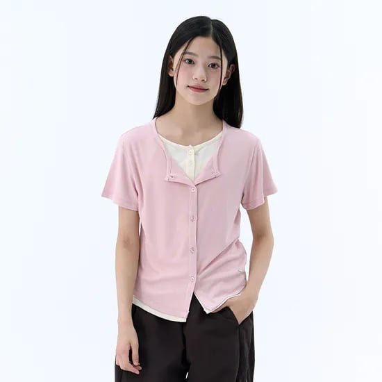 더데이걸 이중 레이어드 가디건 티 TGRA26403