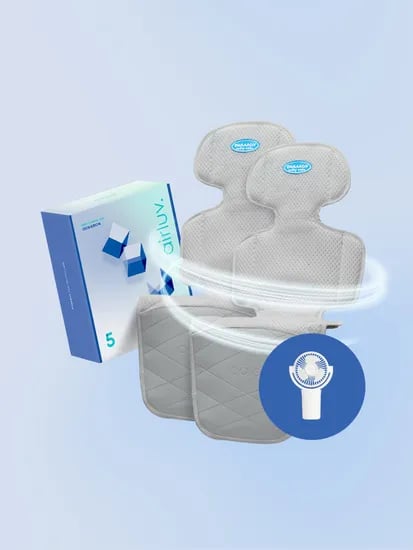 에어러브5 듀라론 무선리모콘 통풍 쿨시트 유모차 카시트 라이너 (보조배터리 미포함)