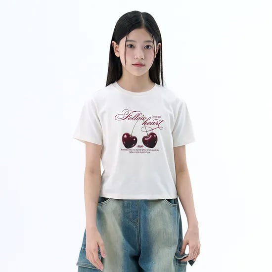 더데이걸 쿨 크롭 반팔티 TGRA26506