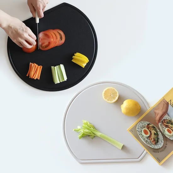 칼자국 이염에 강한 TPU 반달 도마 34cm 2P세트 / 99.9% 항균 이유식 양면도마
