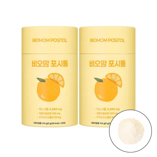 비오맘 포시톨 미오이노시톨 4000mg 엽산 콜린 비타민 30포, 2개