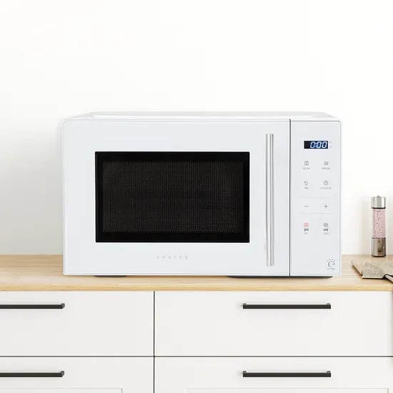 쿠잉 전자레인지 25L MM-E25TW 전자렌지 미니 소형 회전식 원룸 화이트