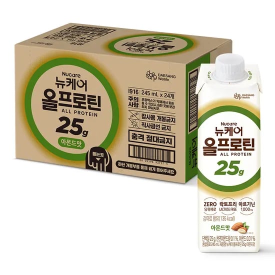 뉴케어 올프로틴 아몬드맛 단백질음료 245ml, 24개