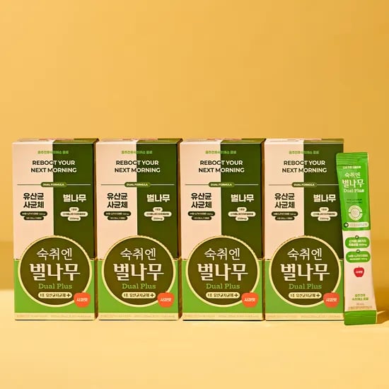 숙취엔벌나무 숙취해소제 듀얼플러스 숙취해소 음료 사과맛 20ml, 40개