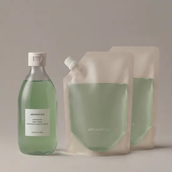 아로마티카 어웨이크닝 바디워시 300ML + 리필 300MLx2개 세트 (총 900ML) 쿨링 바디워시 클렌져 샤워 젤