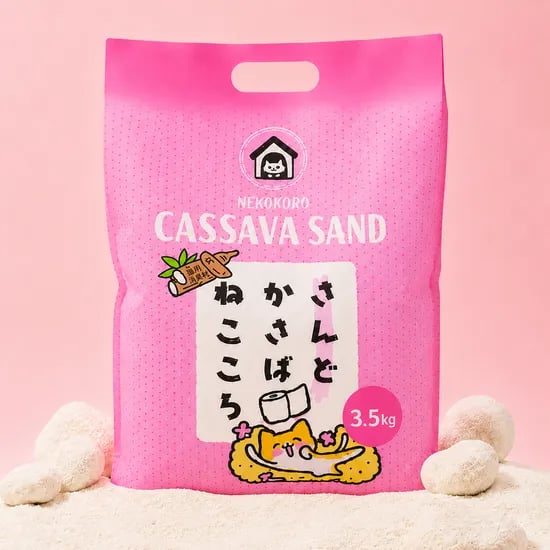 네코코로 먼지없는 벤토나이트형 고양이 카사바 배변 모래 3.5kg 1개입