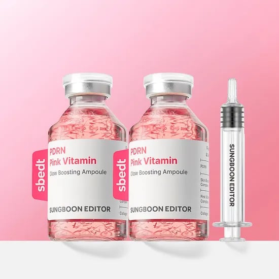 성분에디터 PDRN 핑크 비타민 글로우 부스팅 광채 앰플 40ml, 2개