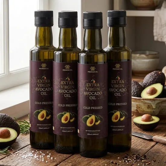 멕시코산 HASS품종 냉압착 엑스트라버진 아보카도 오일 250ml, 4개