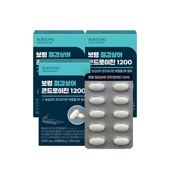 보령 철갑상어 콘드로이친 1200 60정, 3개