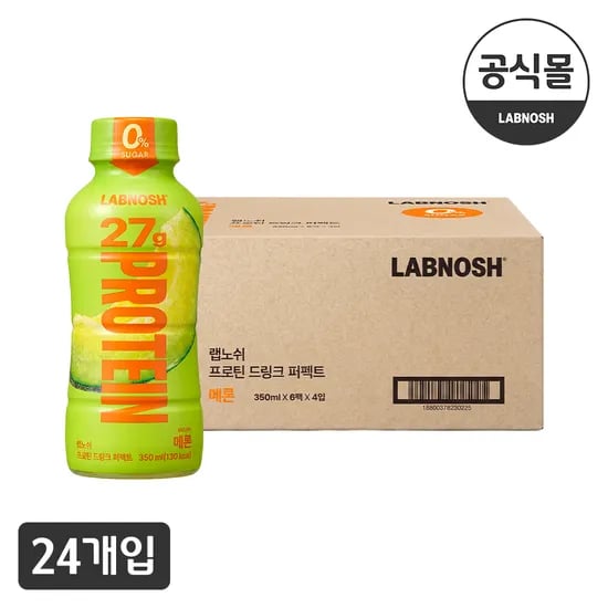 랩노쉬 프로틴 드링크 퍼펙트 메론, 350ml, 24개