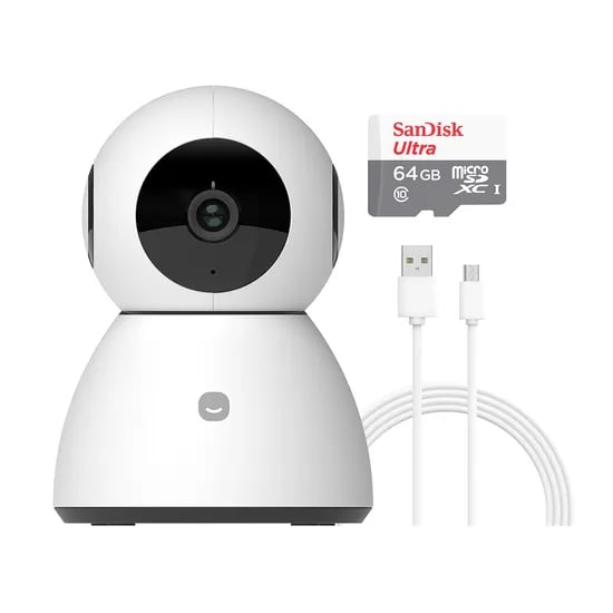 헤이홈 스마트 홈카메라 홈캠 홈CCTV 펫캠 베이비캠 3mp pro g2 SD카드 64G 3m 케이블