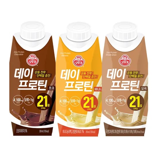 오뚜기 데이프로틴 초코/바나나/오곡 250ml 18개