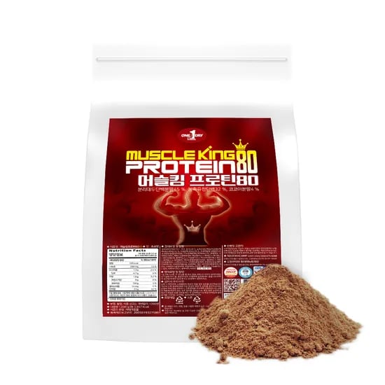 머슬킹 프로틴80 원데이뉴트리션 동식물성 단백질 헬스 보충제 ISP, WPC 1kg