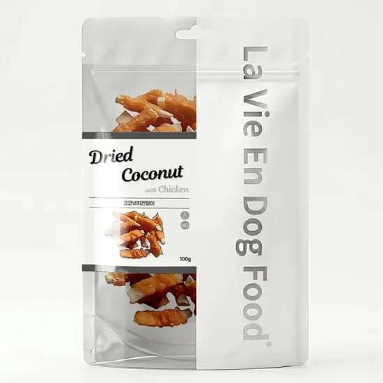 라비앙독 강아지 건강한 수제 간식 코코넛치킨말이, 100g, 1개