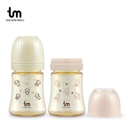 토비앤몰리 PPSU 젖병 -젖꼭지 미포함/ 더블하트 모윰 베베그로우 호환 180ml, 토비몰리, 4개