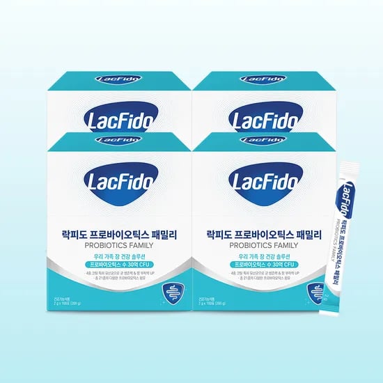 락피도 프로바이오틱스 온가족 유산균 패밀리 30억CFU 2g 100포, 4개