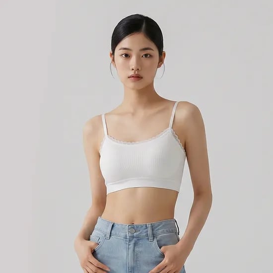 힙핑크 클로이 레이온 브라탑 (일체형패드)