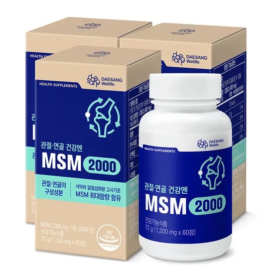 웰라이프 MSM 2000 60정, 3개