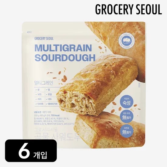 그로서리서울 사워도우 255g 6봉 (18개입) 식사 대용 빵 아침 간식