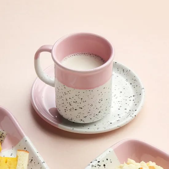 아르딘 에센셜 마블 쿠앤크 도자기 디저트 카페 브런치 머그 330ml, 사바나옐로우