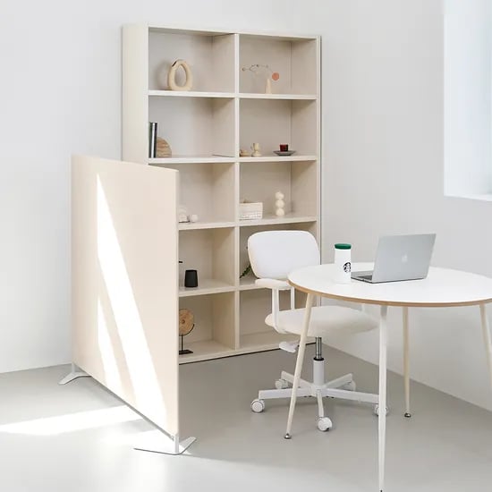 이브 스탠드 가림막 파티션 공간분리 이동식 칸막이 가벽 1200x1500mm, 오트밀