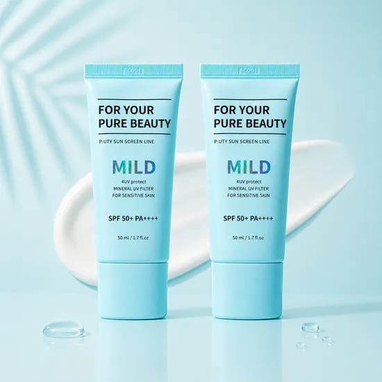 퓨노센스 포텍트 무기자차 논나노 비건 선크림 50ml, 2개