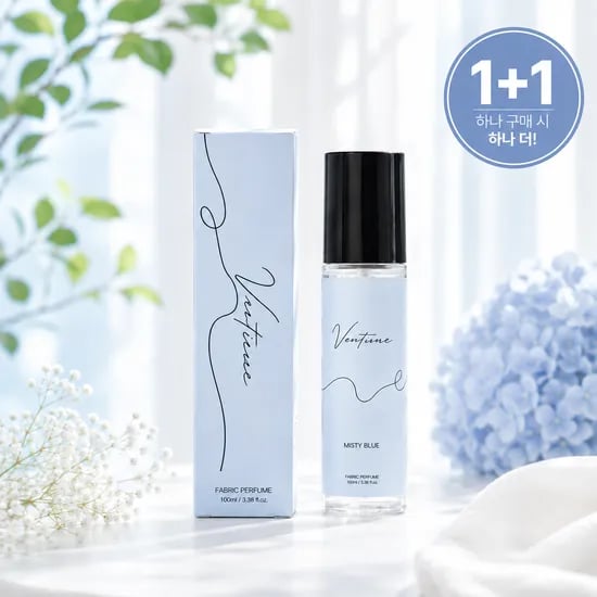 벤티뉴 휴대용 섬유탈취제 패브릭 섬유향수 룸스프레이 퍼퓸 미스티블루, 100ml, 2개