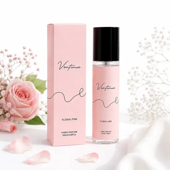 벤티뉴 휴대용 섬유탈취제 패브릭 섬유향수 룸스프레이 퍼퓸 플로럴핑크, 100ml, 4개