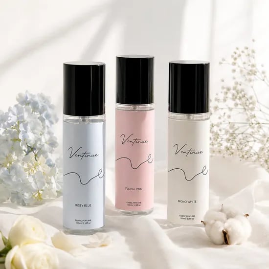 벤티뉴 휴대용 섬유탈취제 패브릭 섬유향수 룸스프레이 퍼퓸 화이트+블루+핑크, 100ml, 1개