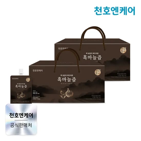 천호엔케어 100% 국산 흑마늘진액 자연숙성 흑마늘즙 30포, 2개