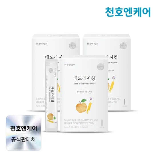 천호엔케어 국산 생 도라지 약도라지 배도라지청 스틱 30포, 3개