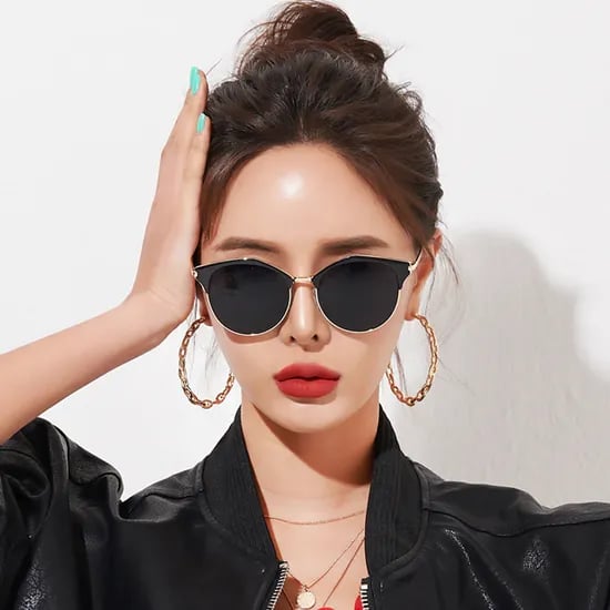 오버사이즈 다각형 캣츠 하금테 여성 남성 자외선차단 선글라스